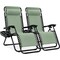 Best Choice Products Set of 2 Zero Gravity Lounge Chair Recliners for Patio, Pool w/ Cup Holder Tray